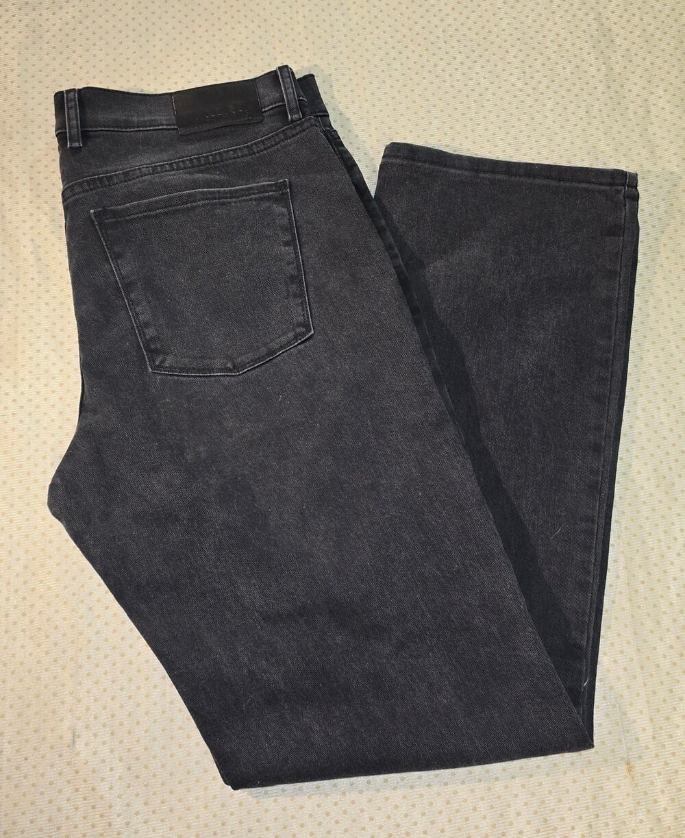 Mott & Bow Straight Jeans Men's W35 L32 Black Denim Pants